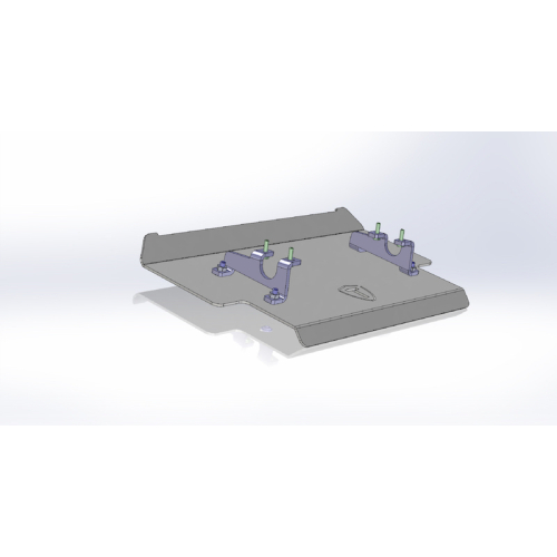 Unterfahrschutz TREKFINDER für SUZUKI Jimny II LENKGESTAENGE aus 5 mm Aluminium silber eloxiert