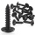 Premium screw set, approx. 15 screws, 4.2 x 19 mm, for TREKFINDER fender flares extensions, black, galvanised