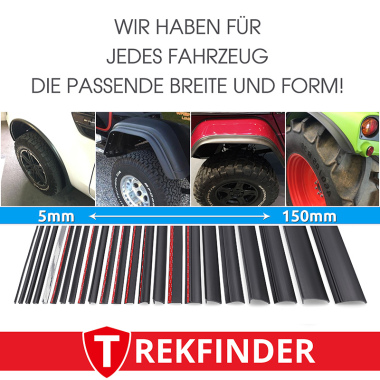 Kotflügelverbreiterung TREKFINDER universal | 80 mm breit | inkl. TÜV | Modellreihe: Freiburg | zum schrauben