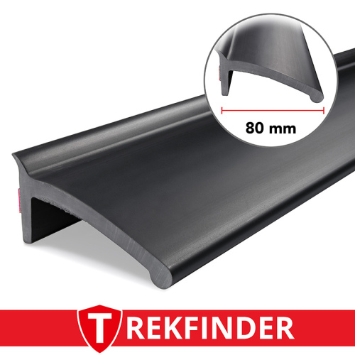 Kotflügelverbreiterung universal TREKFINDER | 80 mm breit | 300 cm lang (Meterware auf Rolle) | inkl. TÜV® | Modellreihe: Freiburg | zum schrauben