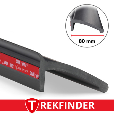 Kotflügelverbreiterung universal TREKFINDER | 80 mm breit | 300 cm lang (Meterware auf Rolle) | inkl. TÜV® | Modellreihe: Freiburg | zum schrauben