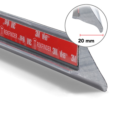 Kotflügelverbreiterung universal TREKFINDER | 20 mm breit | 15cm lang | Chromoptik +++ MUSTER +++ ✔ Gummilippe zum Testen, z.B. an VW, BWM, FORD, FIAT, SUZUKI, JEEP®, LAND ROVER, AUDI, MERCEDES, RENAULT, uvm