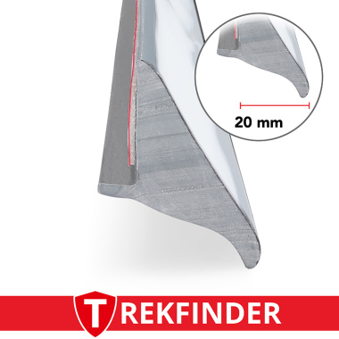 Kotflügelverbreiterung universal TREKFINDER | 20 mm breit | 15cm lang | Chromoptik +++ MUSTER +++ ✔ Gummilippe zum Testen, z.B. an VW, BWM, FORD, FIAT, SUZUKI, JEEP®, LAND ROVER, AUDI, MERCEDES, RENAULT, uvm