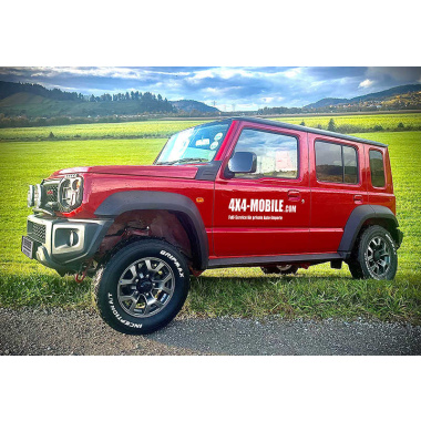 Höherlegungsfahrwerk TREKFINDER für SUZUKI Jimny II 5-türig / +40 mm / härteverstellbar / Eintragung nach §21 / keine ABE / kein TÜV Teilegutachten / keine TTG