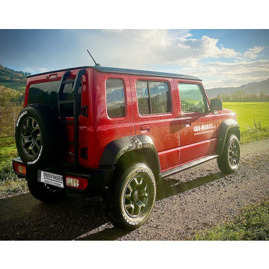 Höherlegungsfahrwerk TREKFINDER für SUZUKI Jimny II 5-türig / +40 mm / härteverstellbar / Eintragung nach §21 / keine ABE / kein TÜV Teilegutachten / keine TTG